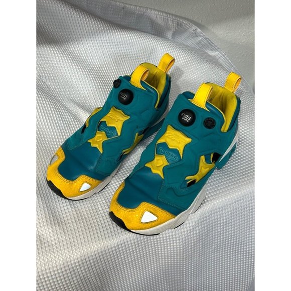 Reebok sneakers shoes sports athletic green blue rare  Fury main image 8
